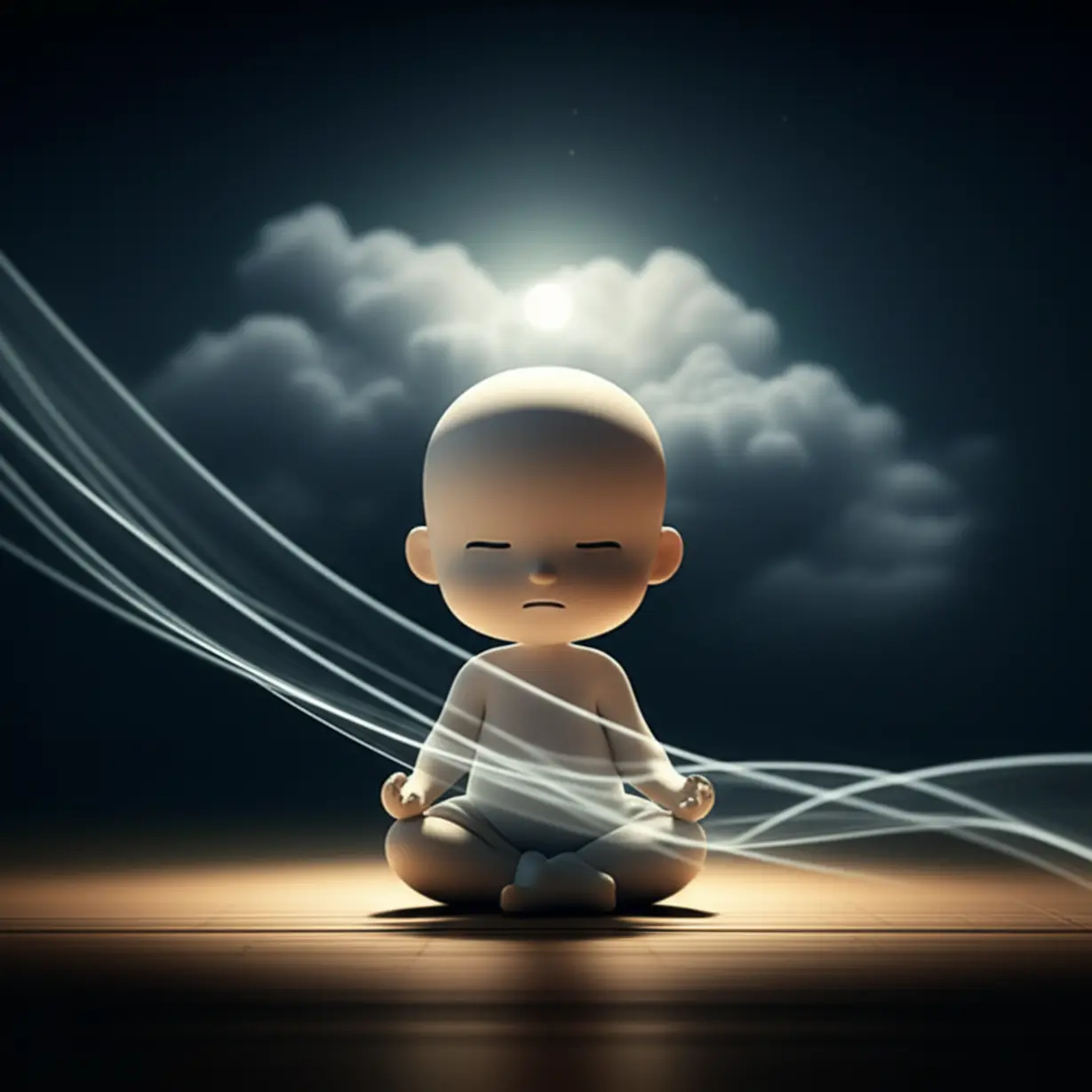 명상하는-사람이-머리-위로-빛나는-작은-빛을-띄고-있는-귀여운-3D-이미지,-불안으로-인한-잔뇨감의-숨겨진-원인을-발견하는-순간을-나타냅니다.