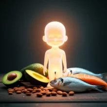 A-vibrant-3D-rendering-of-a-healthy,-glowing-person-with-various-nutritious-foods,-symbolizing-the-positive-impact-of-good-fats.