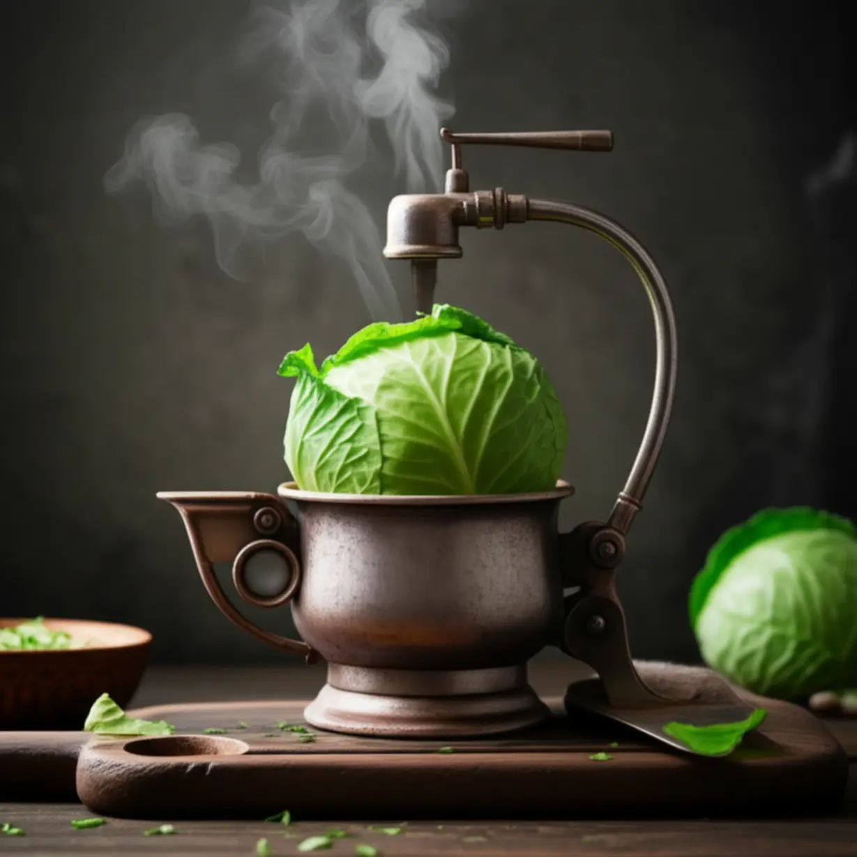 전통-방식의-건강원-추출기가-양배추를-정성껏-다리는-3D-일러스트