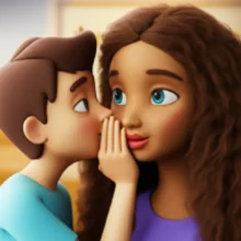 A-cute-3D-illustration-of-a-person-sharing-a-secret-with-a-friend,-implying-a-hidden-health-tip.