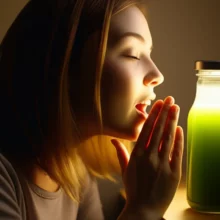 비밀스럽게-샐러리즙의-효능을-이야기하는-사람의-귀엽고-아늑한-3D-이미지