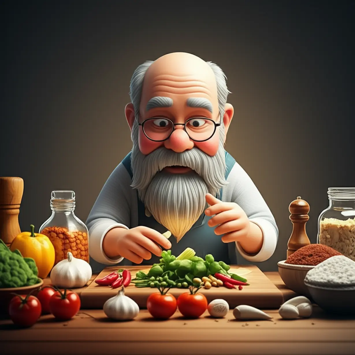 지혜로운-사람이-재료들을-신중하게-확인하며-지식으로-빛나는-모습