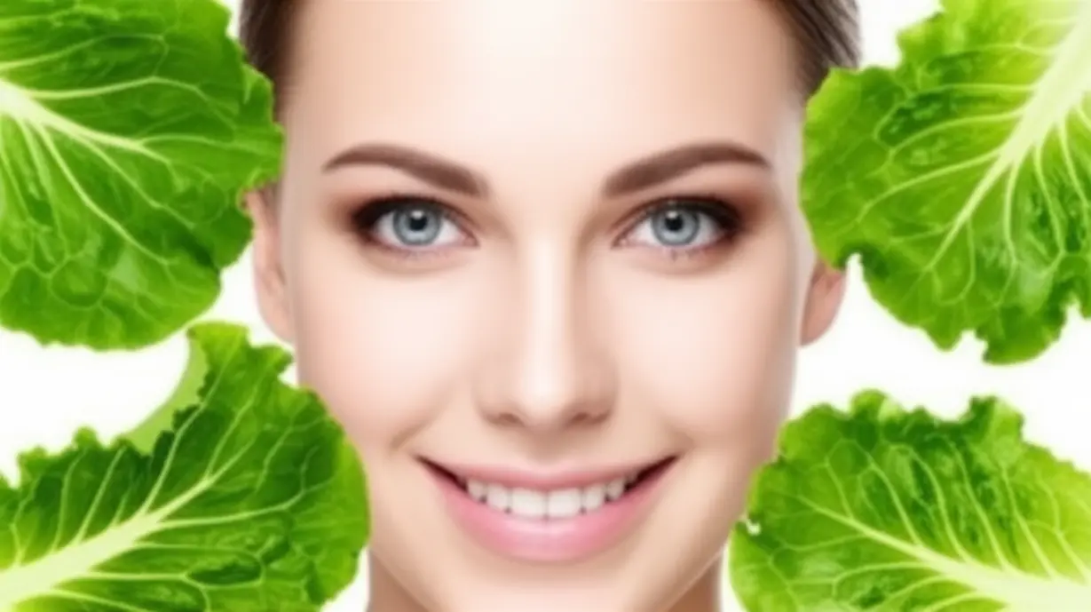 A-cute-3D-image-of-a-bright,-healthy-looking-face-with-lettuce-leaves-symbolizing-rejuvenation.