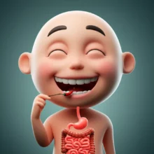 매운-음식을-맛있게-먹으면서도-편안한-장을-가진-사람의-귀여운-3D-일러스트.