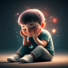 A-3D-illustration-of-a-person-gently-holding-their-head,-surrounded-by-glowing-elements,-symbolizing-the-deeper,-often-hidden,-causes-of-chronic-pain-and-anxiety.