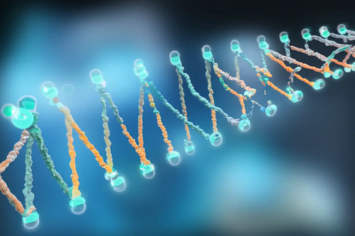미세하게-빛나는-캡으로-보호받는-활기찬-DNA-가닥이-고요한-과학적-환경에-떠-있는-귀여운-3D-이미지