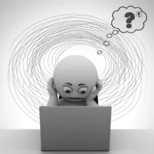 A-3D-illustration-of-a-person-looking-confused-and-stressed-at-a-desk,-indicating-hidden-causes-of-discomfort.