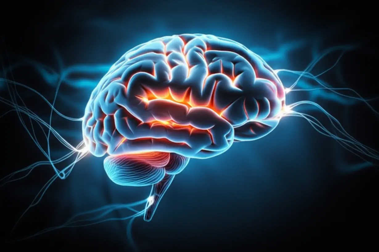 미묘하게-빛나는-신경-경로를-가진-섬세한-뇌의-귀여운-3D-이미지.