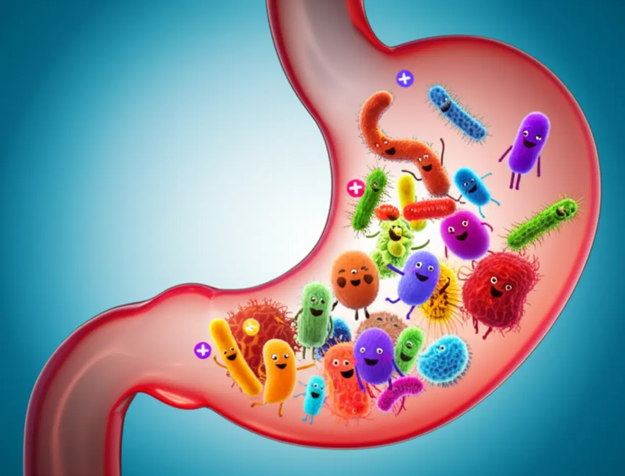 다양하고-친근한-유익균들이-건강한-장-속에서-어우러져-있는-모습