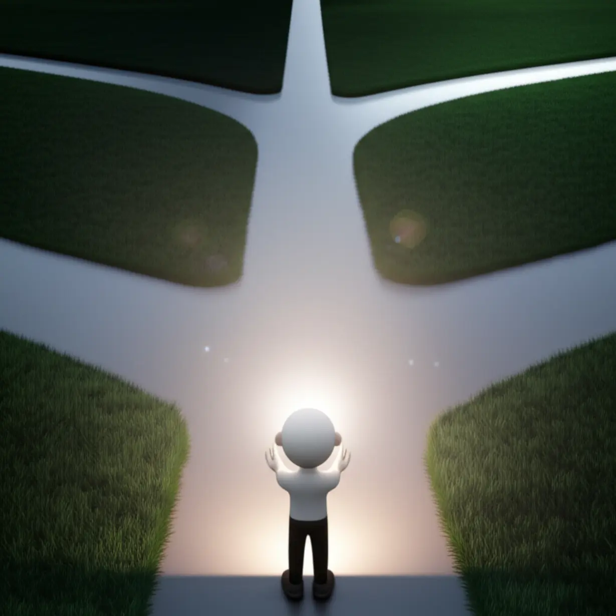 사람이-건강을-상징하는-빛을-들고-밝은-길을-선택하는-모습