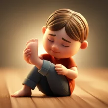 통증에서-벗어나-평화롭게-발을-잡고-있는-사람의-모습