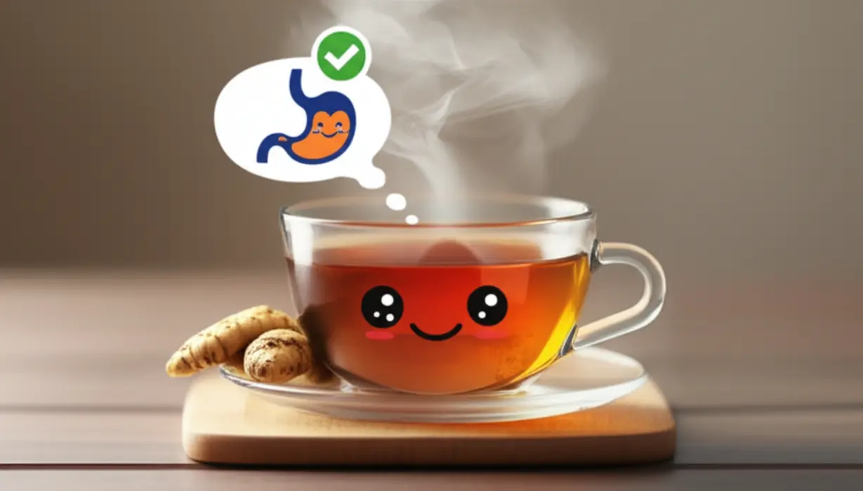 잔대차와-잔대-뿌리,-건강한-위를-나타내는-3D-이미지