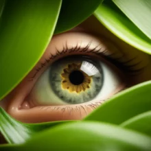 맑고-반짝이는-눈과-푸른-잎사귀가-어우러져-편안함과-활력을-상징하는-귀여운-3D-이미지