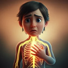 가슴을-잡고-걱정하는-사람과-복잡하게-빛나는-신경망