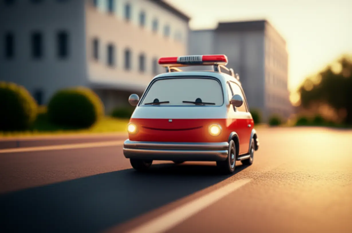 응급실-방문이-필요한-위급한-화상-상황을-상징하는-귀여운-구급차-이미지.